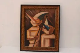 tade-makowski-pajacyki-stary-obraz-olejny