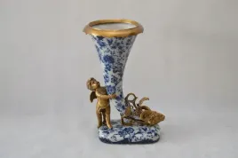 porcelana-rog-obfitosci-amor-jelen-sygnowany