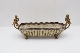 dluga-waska-patera-porcelana-braz-malowana-zlocona