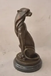 jaguar-kot-zwierze-figura-z-brazu