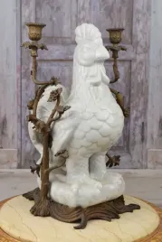 porcelanowy-kogut-swiecznik-porcelana-z-brazem-prezent