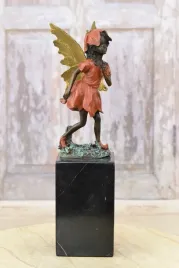 wrozka-w-czerwonej-sukience-calineczka-elf-figura-z-brazu