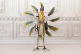 metalowy-kogut-figura-ogrodowa-kolorowy-kogut-dekoracja