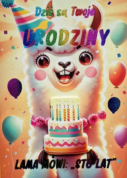 karnet-urodzinki-lama-3k-plec-chlopcy-dziewczynki