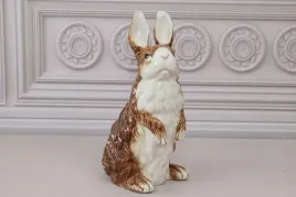 porcelanowa-figura-krolika-brazowy-krolik-zajac-sygn
