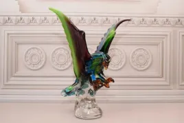 szklo-murano-style-kolorowy-orzel-jastrzab-ptak-figura-rzezba