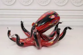 szklo-murano-style-figura-przycisk-do-papieru-osmiornica-czerwona