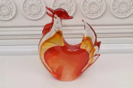 szklo-murano-style-czerwony-kogut-kurczak-kura-figura-rzezba