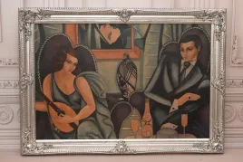 t-de-lempicka-kobieta-i-mezczyzna-stary-obraz-olejny-z-francji