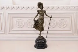 francuska-arystokratka-dama-w-kapeluszu-figura-rzezba-z-brazu
