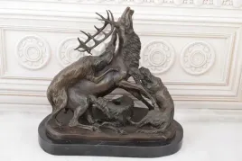 polowanie-na-jelenia-jelen-psy-mysliwska-rzezba-figura-z-brazu-prezent