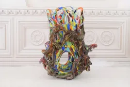 kolorowy-wazon-murano-style-abstrakcja-grube-wloskie-szklo
