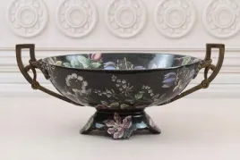 czarna-porcelanowa-patera-w-kolorowe-kwiaty-porcelana-braz