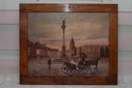 j-falat-plac-zamkowy-warszawa-dorozka-stary-polski-obraz-kolekcja
