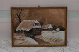 wiktor-zin-1971-mlyn-pastel-za-szklem-polski-obraz-olejny