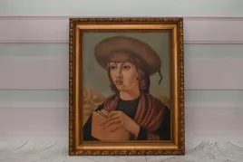 t-de-lempicka-nauczycielka-w-kapeluszu-stary-obraz-olejny-z-francji