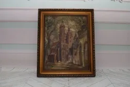 j-falat-kosciol-mariacki-widok-krakow-polski-stary-obraz-olejny