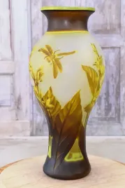 zolty-wazon-emile-galle-style-grube-szklo-kwiaty-sygnowany-prezent