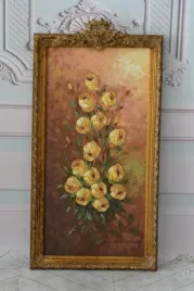 bukiet-kwiatow-zolte-kwiaty-tulipany-obraz-olejny-rama-94x48