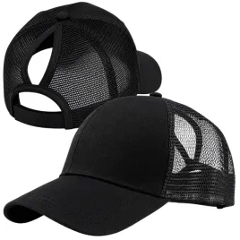 damska-bejsbolowka-czapka-z-daszkiem-kucyk-czarna-siatka-ponytail-kitke