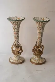 komplet-mysliwskich-wazonow-wazon-porcelana-braz-jelenie-trofeum