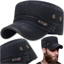 czapka-z-daszkiem-patrolowka-uniwersalna-damska-meska-jeansowa-czarna-retro