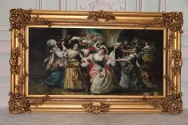 francuski-bal-arystokracja-obraz-na-materiale-150x90cm-gruba-zlota-rama
