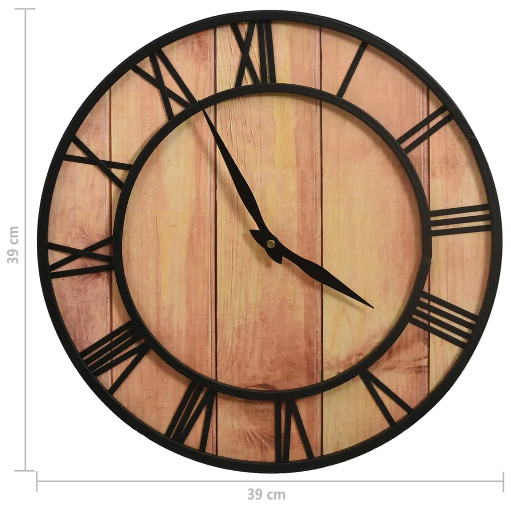 zegar-scienny-39-cm-brazowo-czarny-mdf-i-zelazo-stan-nowy