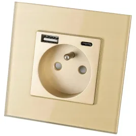 gniazdko-gniazdo-szklane-z-bolcem-z-usb-i-usb-c-zlote-kontakt-szklany