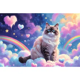 puzzle-160-ukladanka-uroczy-kot-kotek-tecza-chmurki-serduszka-6-trefl