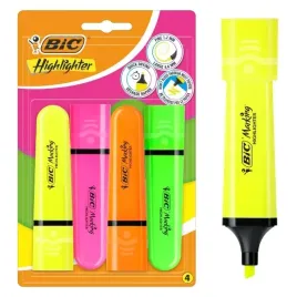 zakreslacz-bic-flat-highlighter-neonowe-blister-4-sztuki-do-szkoly