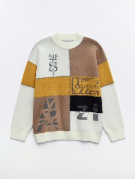 oversize-sweter-moher-patchwork-m-l-bardzo-miekki-stan-nowy