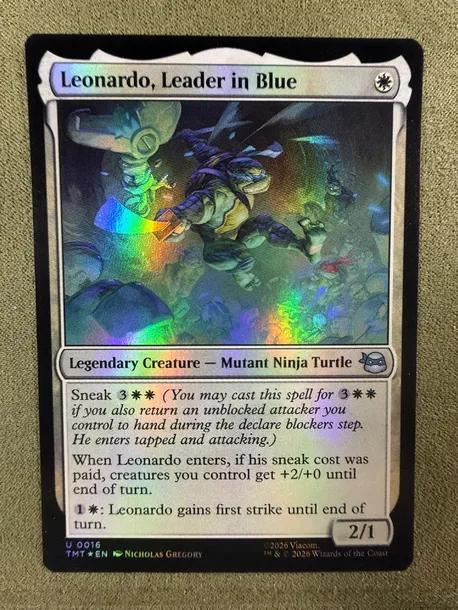 magic-the-gathering-leonardo-leader-in-blue-foil-stan-nowy