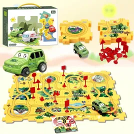 samochod-zestaw-zabawek-dla-dzieci-tor-wyscigowy-mata-puzzle-25el-dinosaur