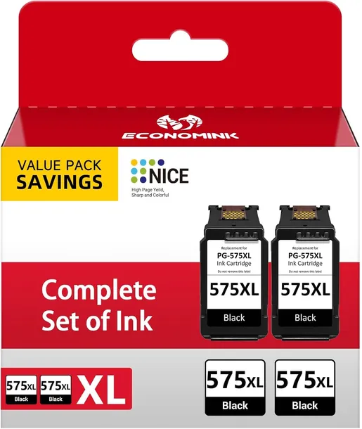 2x Czarny tusz wkład atramentowy Pg-575xl (2 szt.) - Canon Tr/ts