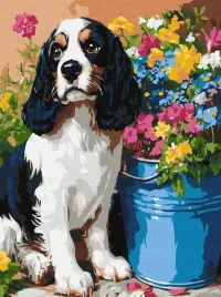 malowanie-po-numerach-uroczy-spaniel-30x40cm