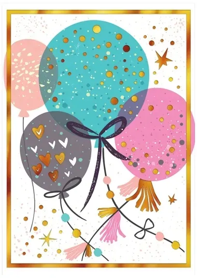 karnet-b8-mini-balony-brokatowe-waga-z-opakowaniem-0-15-kg