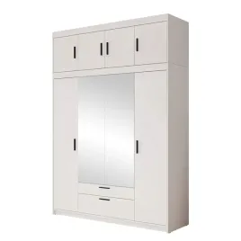 szafa-z-lustrem-i-nadstawka-elena-4d-w-kolorze-bialym