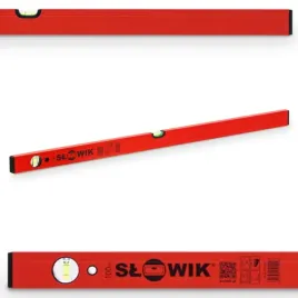 poziomica-czerwona-slowik-200cm-p04-poziomnica-aluminiowa-malowana-2libelki