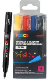 marker-akrylowy-z-farba-plakatowa-posca-uni-pc-1m-4-kolory-etui