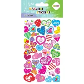 naklejki-3d-puffy-hearts-10x20cm-happy-color