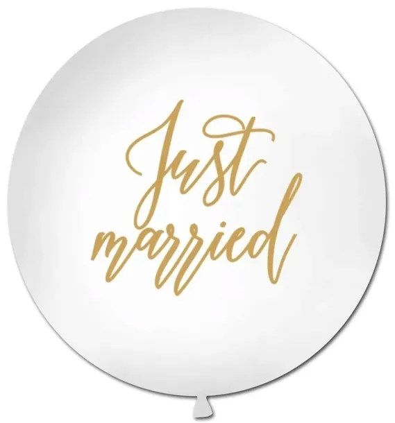 balon-just-married-1m-bialy-kolor-dominujacy-bialy