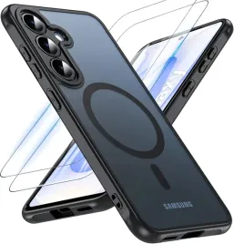 etui-magnetyczne-do-galaxy-s25-plus-wzmacniana-matowa-obudowa-tyl-2-szkla