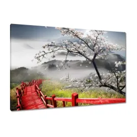 obrazy-120x80-czerwony-most-w-japonii