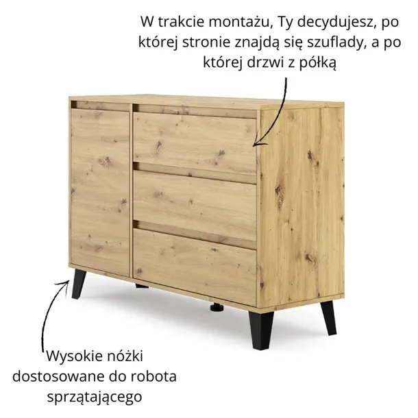borg-komoda-1d3s-dab-artisan-wysokosc-mebla-81-4-cm