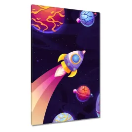 obrazy-80x120-rakieta-kosmiczna-i-kolorowe-planety