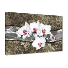 obrazy-90x60-biala-orchidea-marmurkowe-tlo