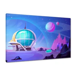 obrazy-90x60-kosmiczne-miasto-na-obcej-planecie