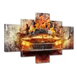 obrazy-100x70-buick-w-ogniu