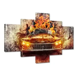 obrazy-100x70-buick-w-ogniu